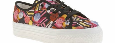 womens schuh black  pink creep platform lo