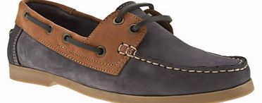 womens schuh navy kirby 2 eye boat shoe flats