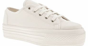 womens schuh white creep platform lo flats