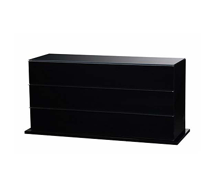 Moon High Gloss Black 3 Drawer Chest