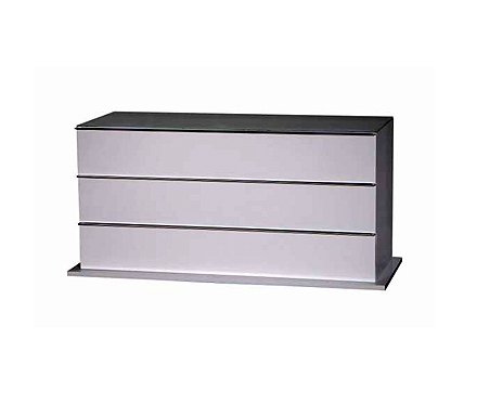 Sciae Moon High Gloss White 3 Drawer Chest