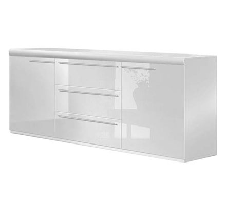 Sciae New White High Gloss White 2 Door Sideboard