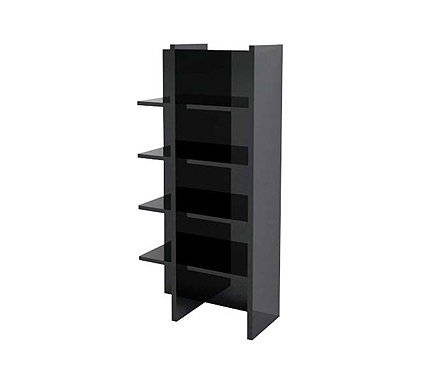 Sciae Sylvie High Gloss Black Bookcase