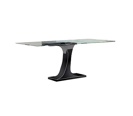 Sylvie High Gloss Black Rectangular Dining Table