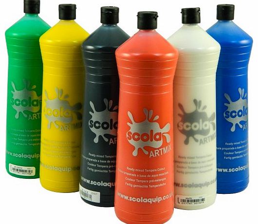 Scola Artmix 6 x 600ml Paint (Coloured)