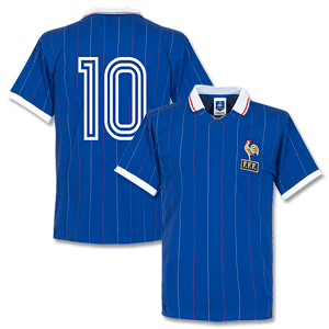 Scoredraw 1982 France Home WC82 Retro No 10 Shirt