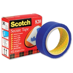 820 Secure Anti-Tampering Tape Blue