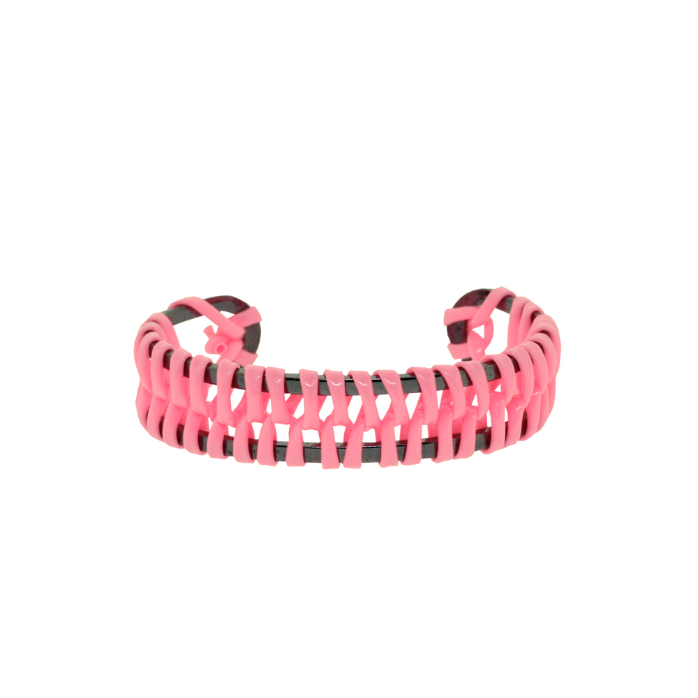 scoubidou Cuff - Light Rose