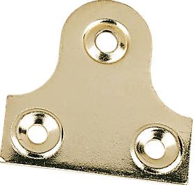 Screwfix, 1228[^]13114 Plain Mirror Plates Electro Brass 38 x 38 x 38mm