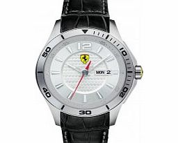 Scuderia Ferrari Mens Scuderia Silver and Black