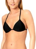 Matt Separates Fixed Moulded Tri Bikini Top - Black