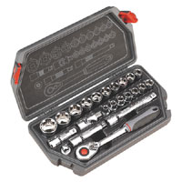 Socket Set 23pc 1/2andquotSq Drive Metric