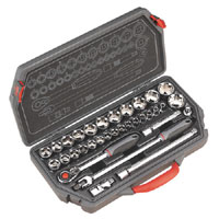 Socket Set 33pc 1/2andquotSq Drive Metric