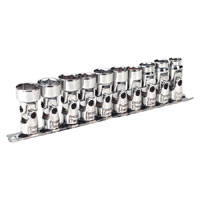 Universal Joint Socket Set WallDrive 10pc 3/8andquotSq Drive Metric