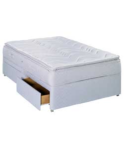 Aveley Silver Pillowtop Double Divan - 4 Drawer