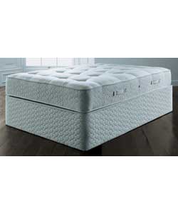 Aveley Silver Tufted Double Divan - Non Storage