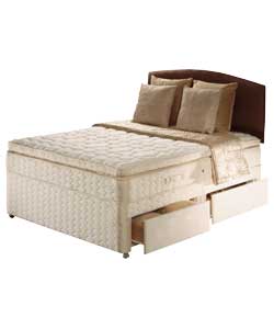 Gold Harlow Euro Top Double Divan Bed - 4