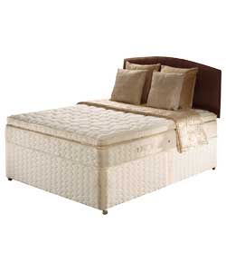 Gold Harlow Euro Top Double Divan Bed