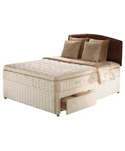 Gold Harlow Euro Top Kingsize Divan Bed -