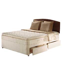 Gold Harlow Euro Top Superking Divan Bed -