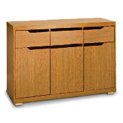 3 door 3 drawer Sideboard, Oak effect