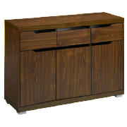 Seattle 3 door 3 drawer Sideboard, Walnut effect