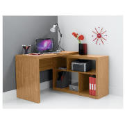 Seattle Corner Desk, Oak Effect