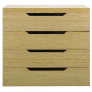 Kids 4 Drawer Chest, Light Oak