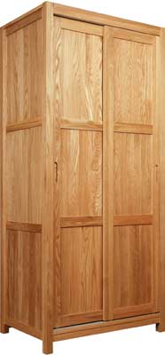 seattle LIGHT OAK WARDROBE FULL HANGING SLIDING