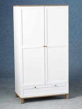 Arcadia Ash 2 Door 1 Drawer Wardrobe