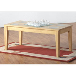 Seconique Bramwell Coffee Table - Beech & Glass