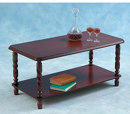 Brunton Long John Coffee Table in Mahogany -