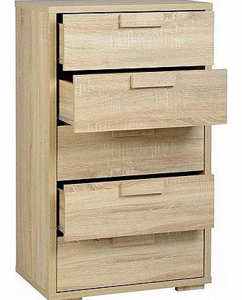 Cambourne 5 Drawer Chest in Oak Finish