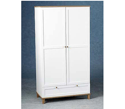 Seconique Clearance - Arcadia Ash 2 Door 1 Drawer Wardrobe