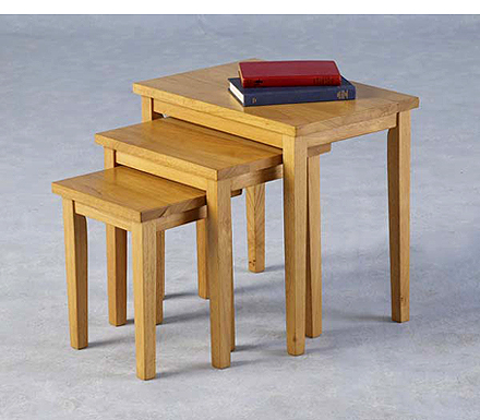 Seconique Clearance - Mondo Oak Nest Of Tables