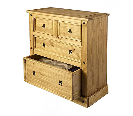 Clearance - Original Corona Pine 2+2 Drawer Chest