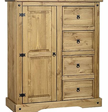 Corona 1 Door 4 Drawer Low Wardrobe