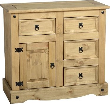 Corona 1 Door 4 Drawer Sideboard