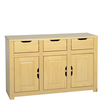 Eclipse 3 Door 3 Drawer Sideboard in Oak