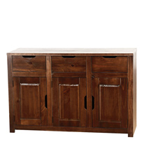 Eclipse 3 Door 3 Drawer Sideboard in Walnut