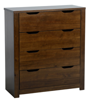 Seconique Eclipse 4 Drawer Chest in Walnut