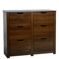 Seconique Eclipse 6 Drawer Chest in Walnut