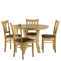 Grosvenor Round Dining Set in Natural Oak