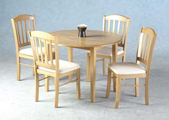 Seconique Norfolk Drop Leaf Dining Set in Natural Oak