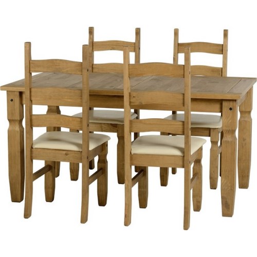 Seconique Original Corona Pine 4 Seat Dining Set