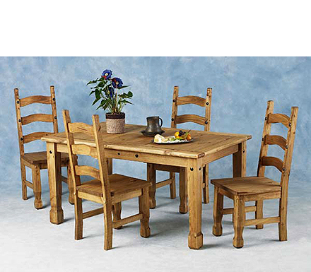 Original Corona Pine Dining Set - Small with 4