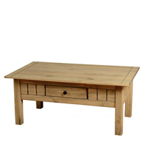 Panama Solid Pine 1 Drawer Coffee Table