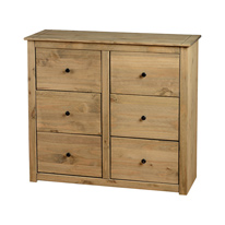 Seconique Panama Solid Pine 6 Drawer Chest