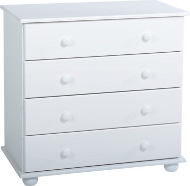 Rainbow 4 Drawer Chest - White