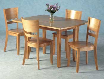 Seconique Sheraton Swivel Top Dining Set in Natural Oak